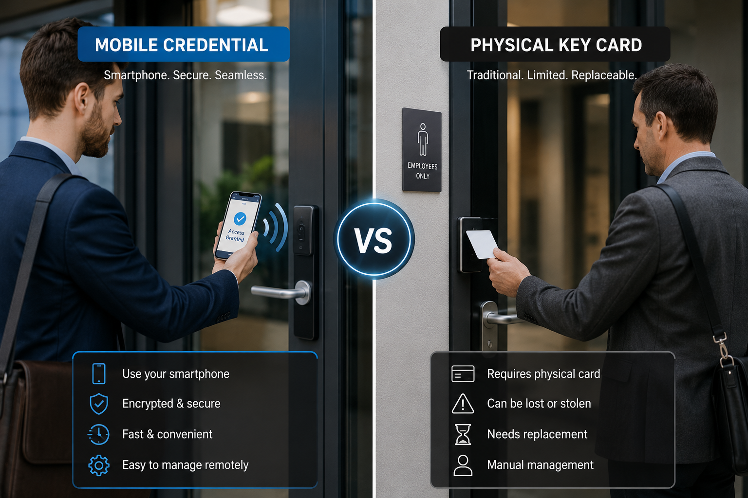 mobile credentials vs key cards